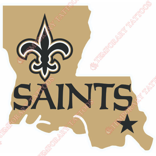 New Orleans Saints Customize Temporary Tattoos Stickers NO.614